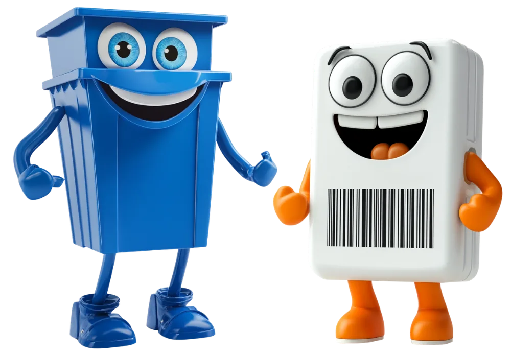 Bac et Tag, les deux mascottes de Bac & Tag